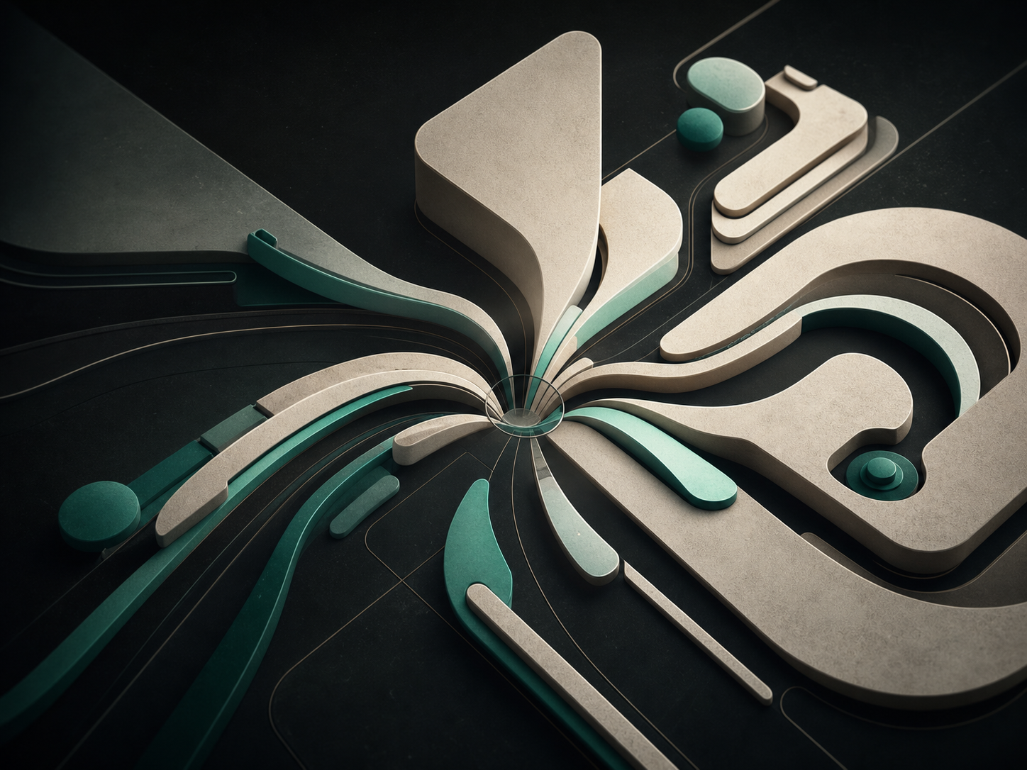 Modular MITVS interface forms being shaped into a connected funnel surface.
