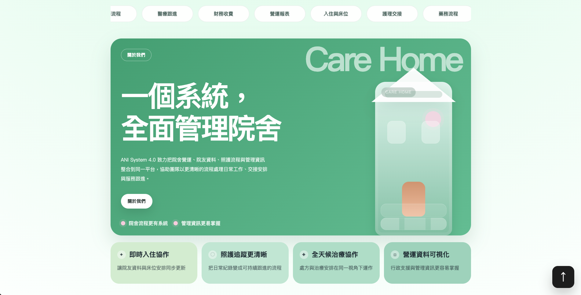 ANI System website screen 1