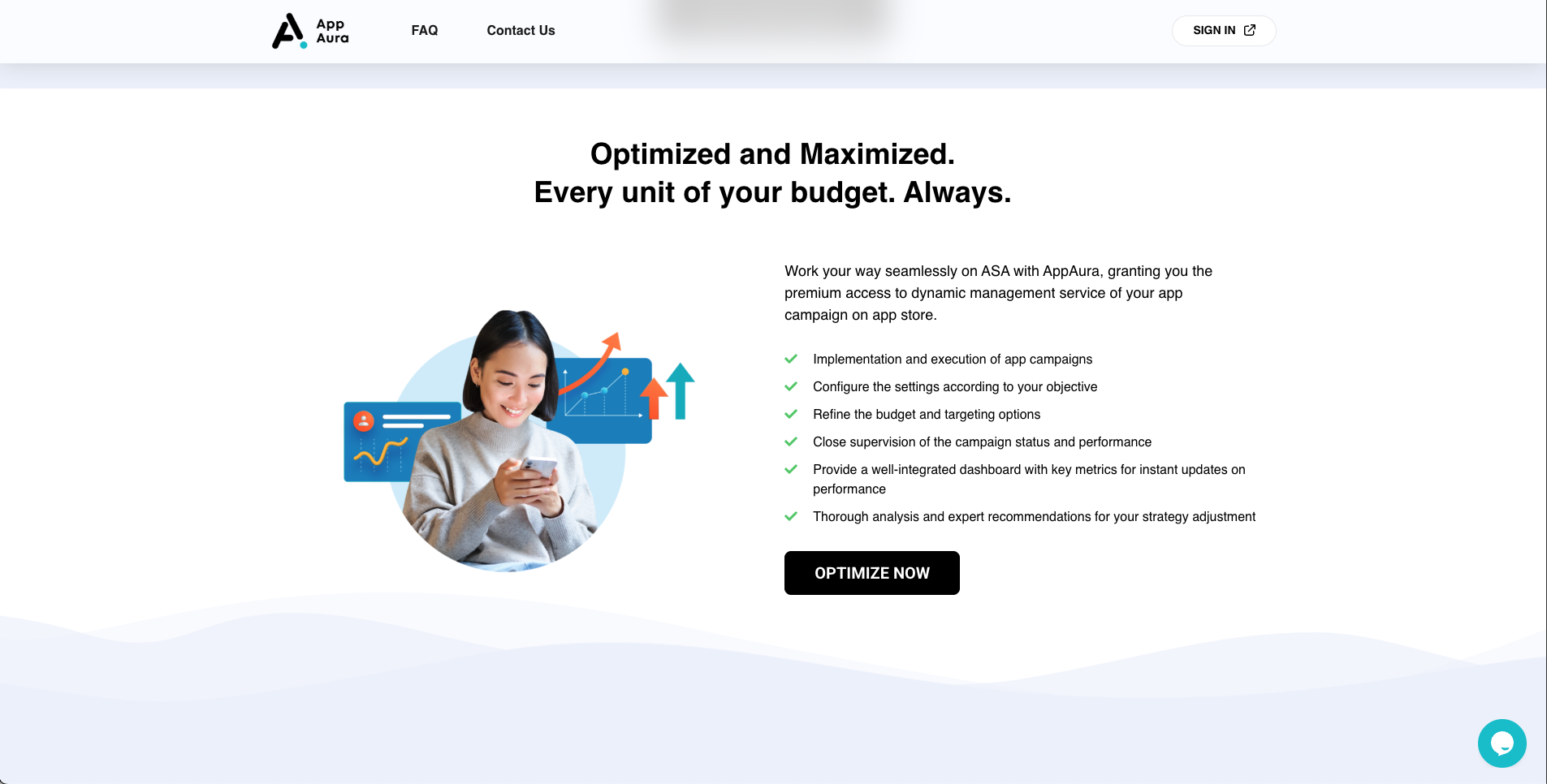 AppAura website screen 2