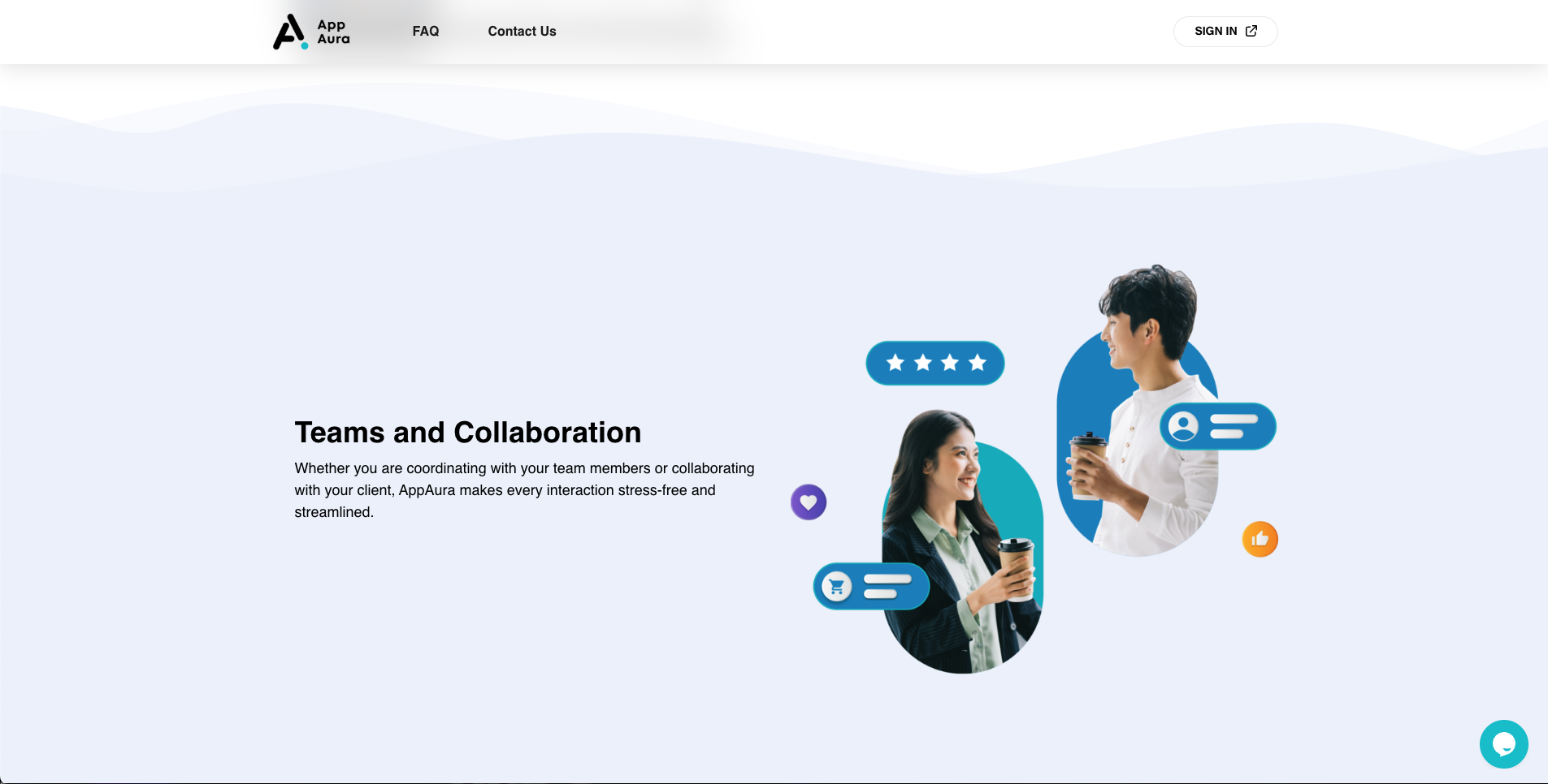 AppAura website screen 3
